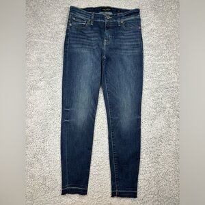 Lucky Brand Jeans Womens 4 Ava Skinny Dark Wash Raw Hem Classic Night Out Party